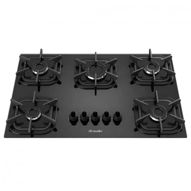 Fogão Cooktop Mueller 5 Bocas - Preto
